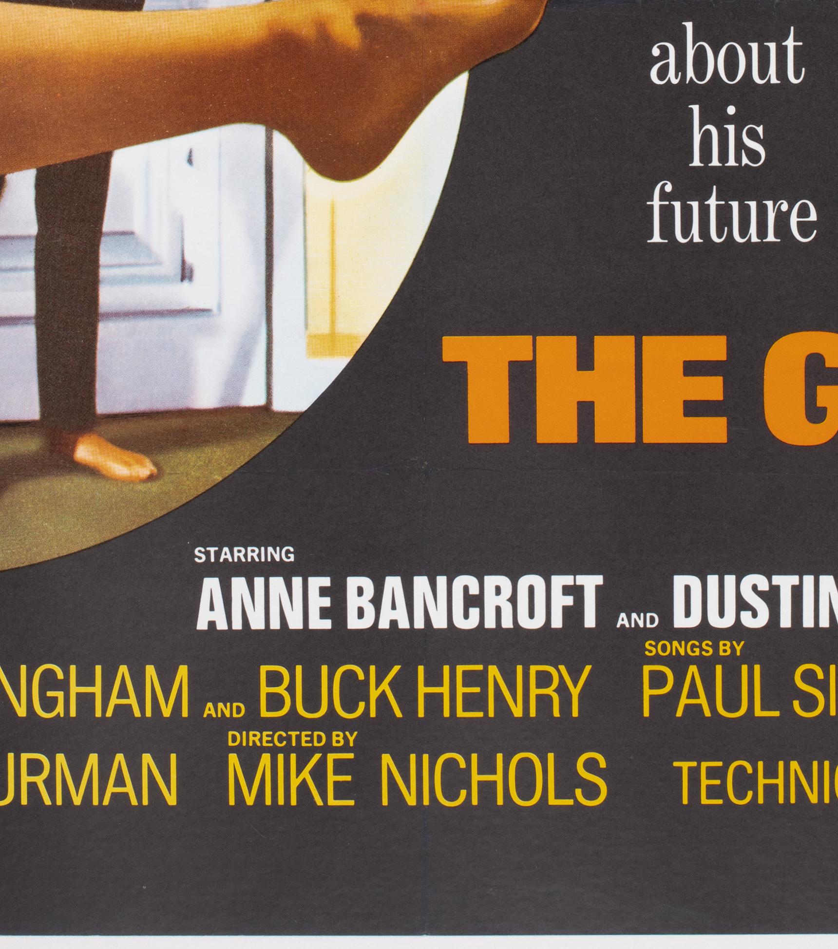 The Graduate 1967 UK Quad Film Movie Poster
