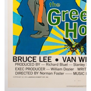 The Green Hornet 1974 US 1 Sheet Film Poster Green Title Style, Linen Backed
