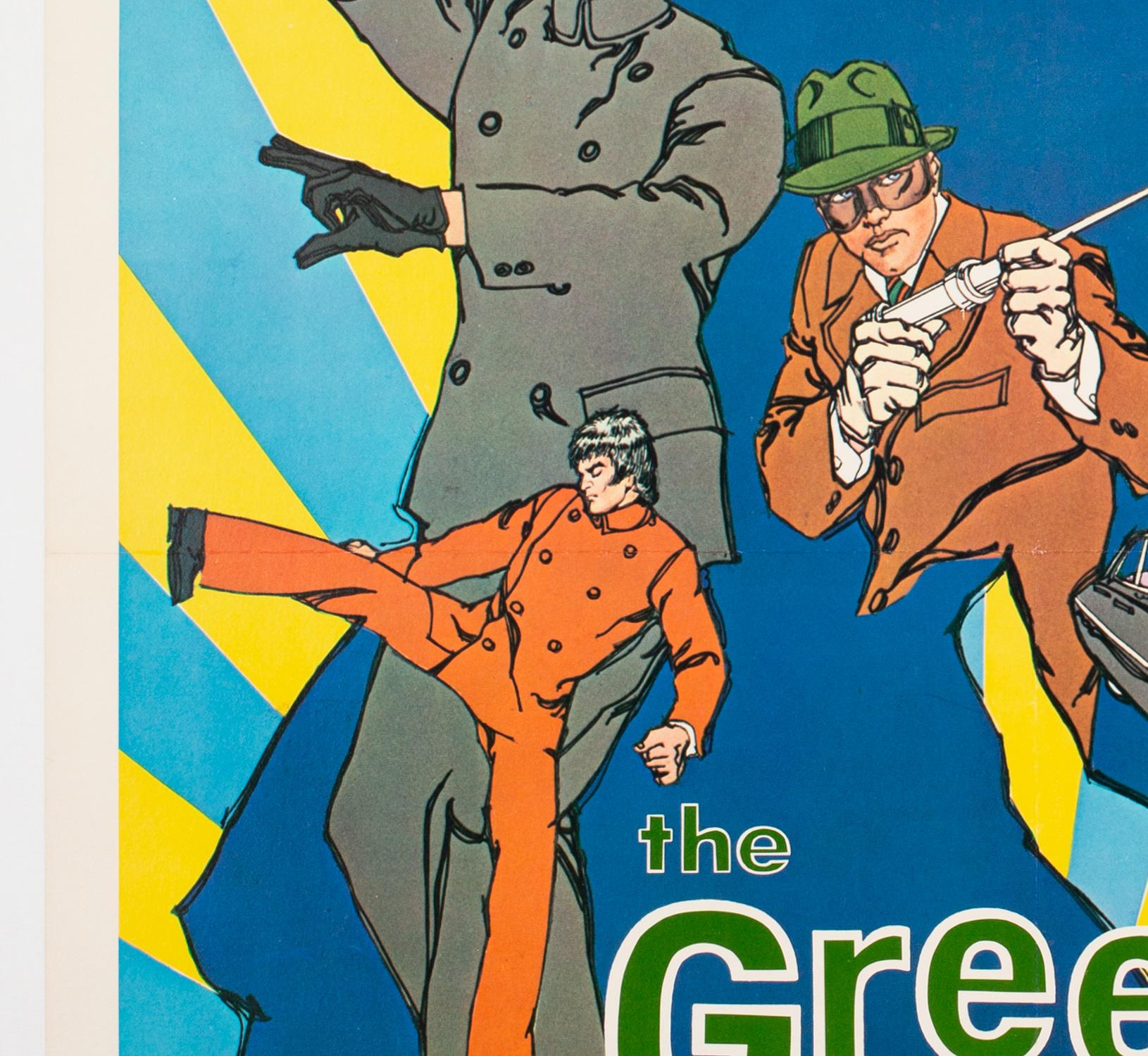 The Green Hornet 1974 US 1 Sheet Film Poster Green Title Style, Linen Backed