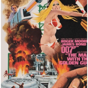 "The Man with the Golden Gun", 1973 Japanese B2 Film Movie Poster, McGinnis