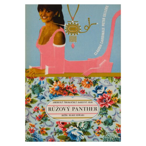 The Pink Panther Czech Film Movie Poster, Bedřich Dlouhý, 1966 Vintage Rare