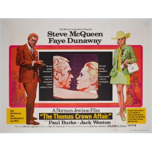 The Thomas Crown Affair 1968 UK Quad Film Movie Poster, Putzu