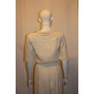 Vintage Yves Saint Laurent Rive Gauche Ivory Day Dress