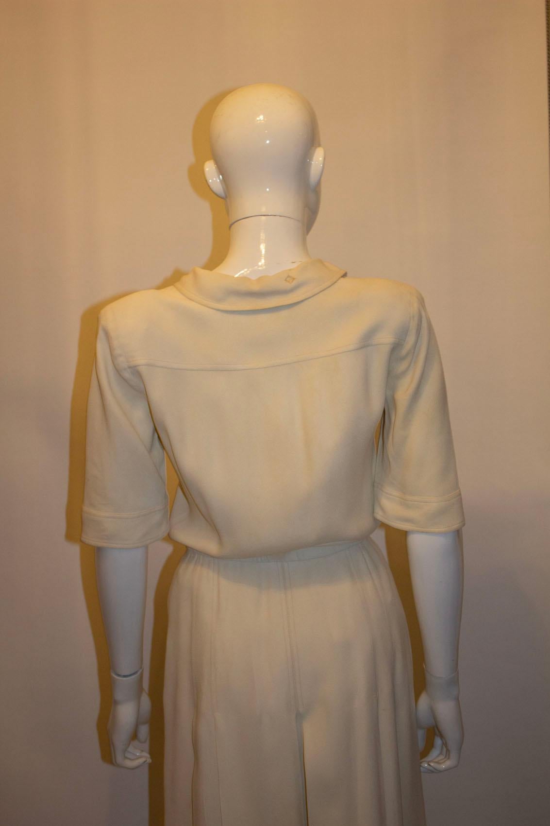 Vintage Yves Saint Laurent Rive Gauche Ivory Day Dress