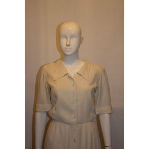 Vintage Yves Saint Laurent Rive Gauche Ivory Day Dress