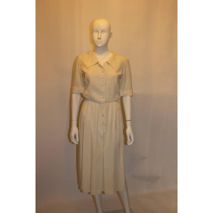 Vintage Yves Saint Laurent Rive Gauche Ivory Day Dress
