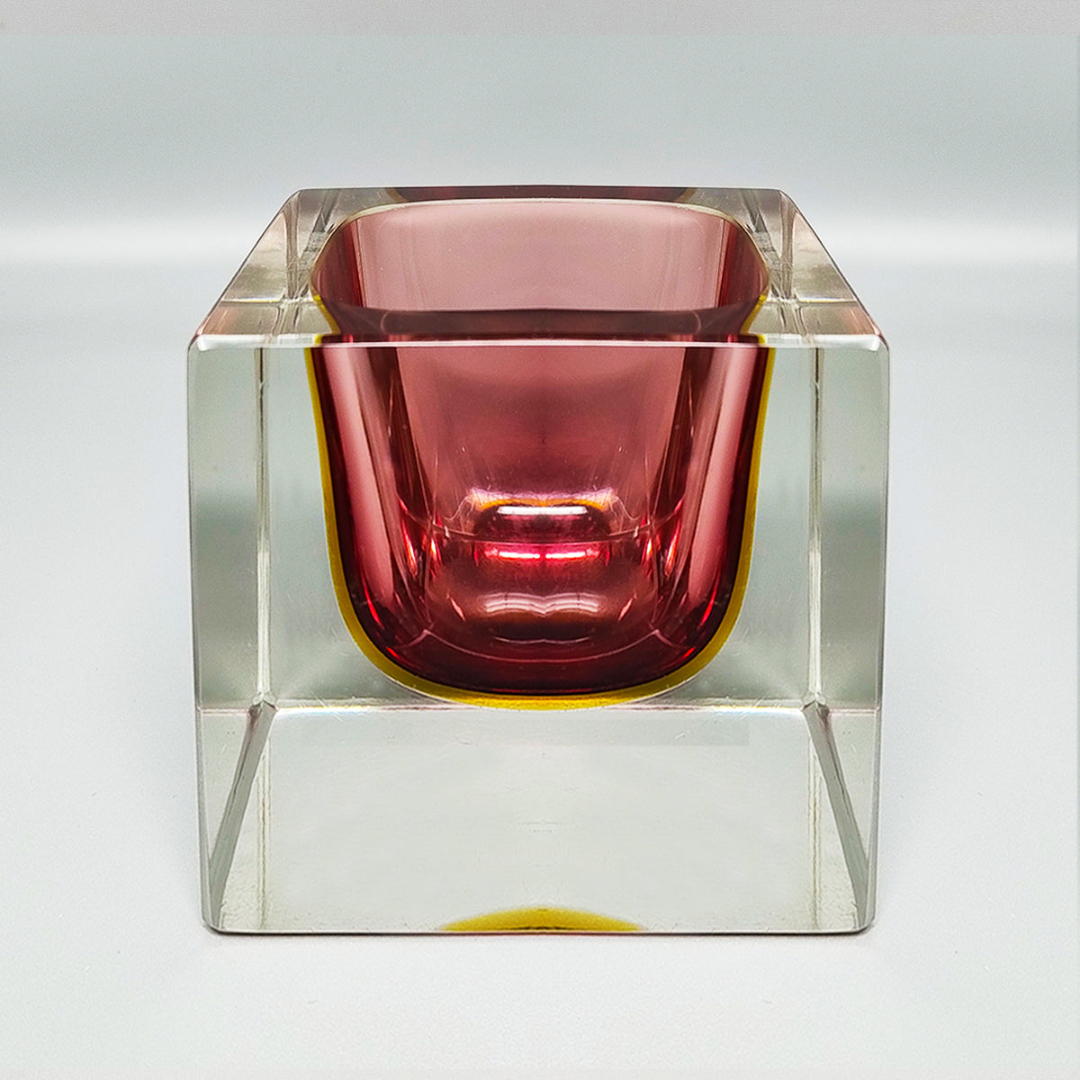 1960s Stunning Large Murano Pink Ashtray or Catch-All By Flavio Poli for Seguso