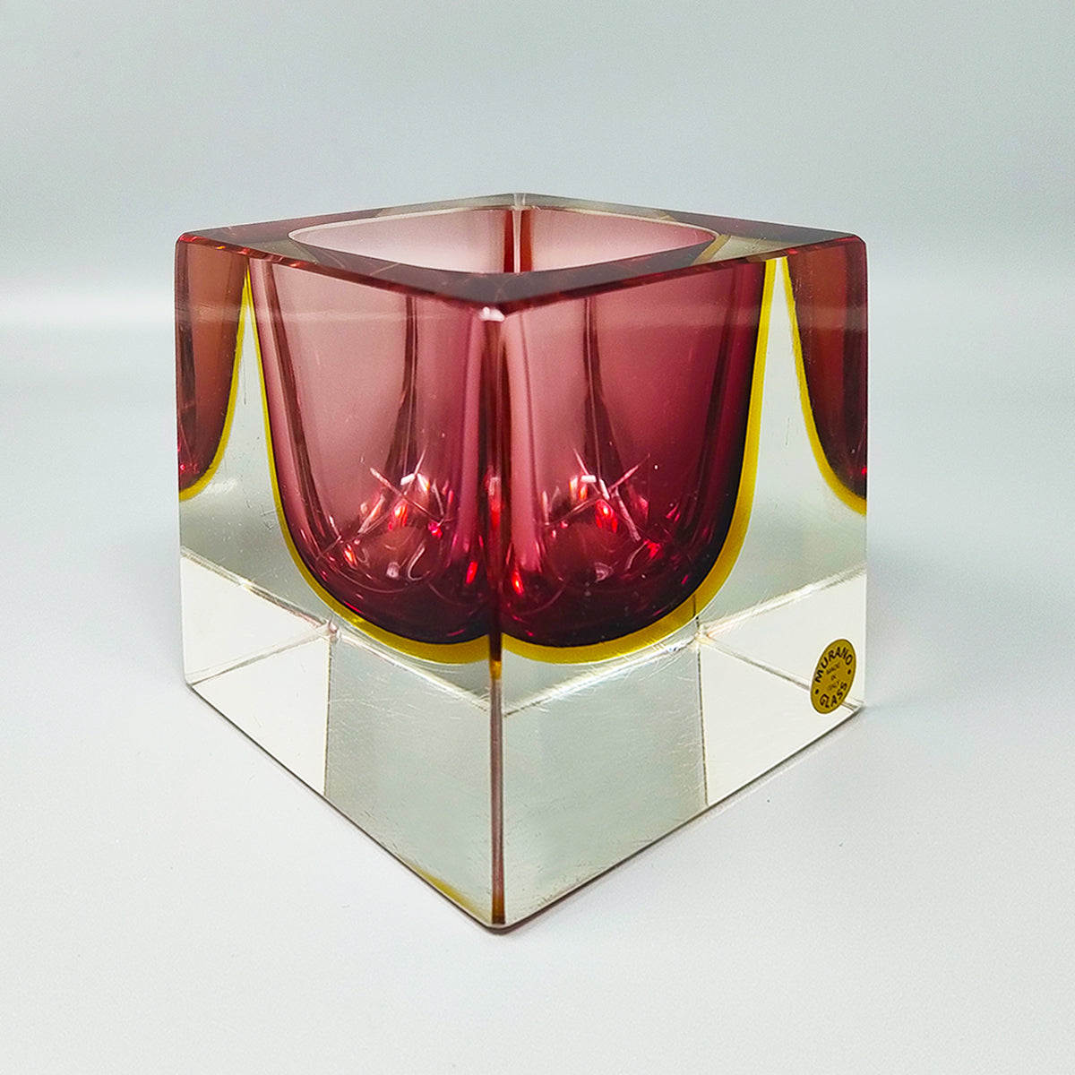 1960s Stunning Large Murano Pink Ashtray or Catch-All By Flavio Poli for Seguso