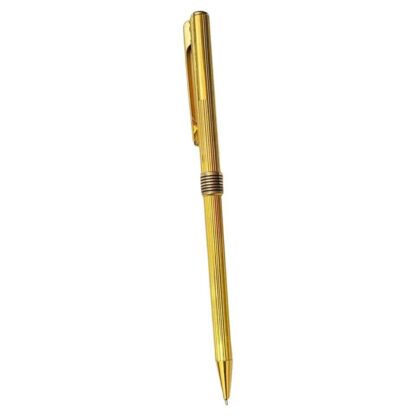 1980s Aurora Marco Polo Gilt Metal Ballpoint Pen
