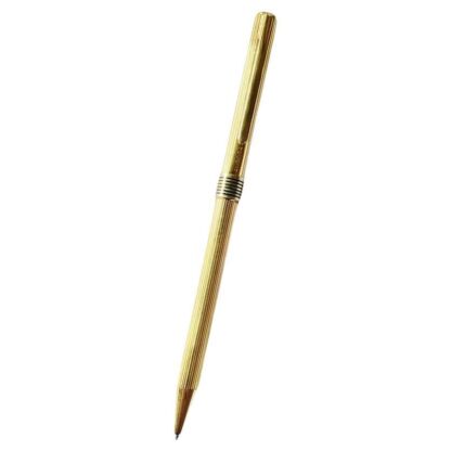 1980s Aurora Marco Polo Gilt Metal Ballpoint Pen