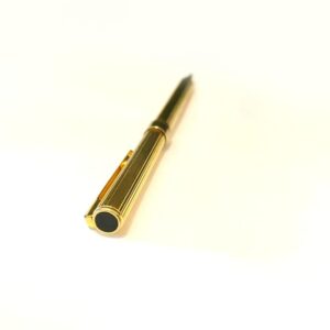 1980s Aurora Marco Polo Gilt Metal Ballpoint Pen