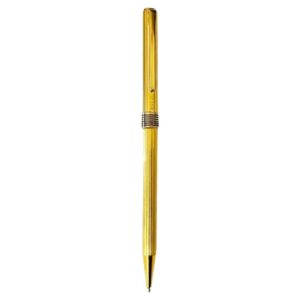 1980s Aurora Marco Polo Gilt Metal Ballpoint Pen