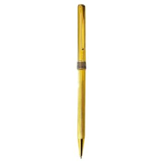 1980s Aurora Marco Polo Gilt Metal Ballpoint Pen