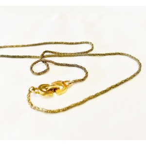 1980s Christian Dior Enameled Logo Pendant Necklace