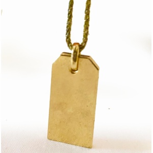 1980s Christian Dior Enameled Logo Pendant Necklace