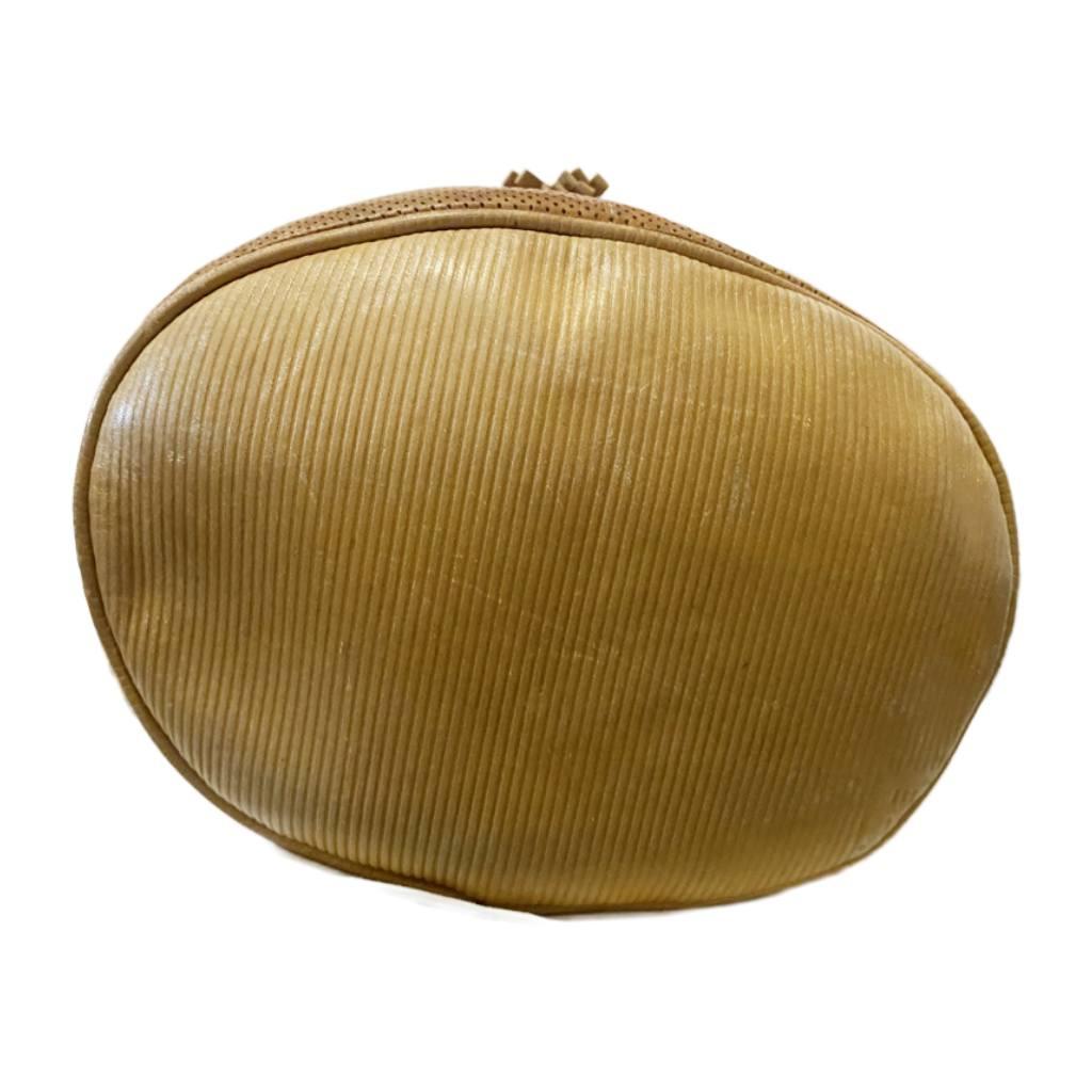 1980s Fendi Beige Brown Tall Leather Bucket Bag