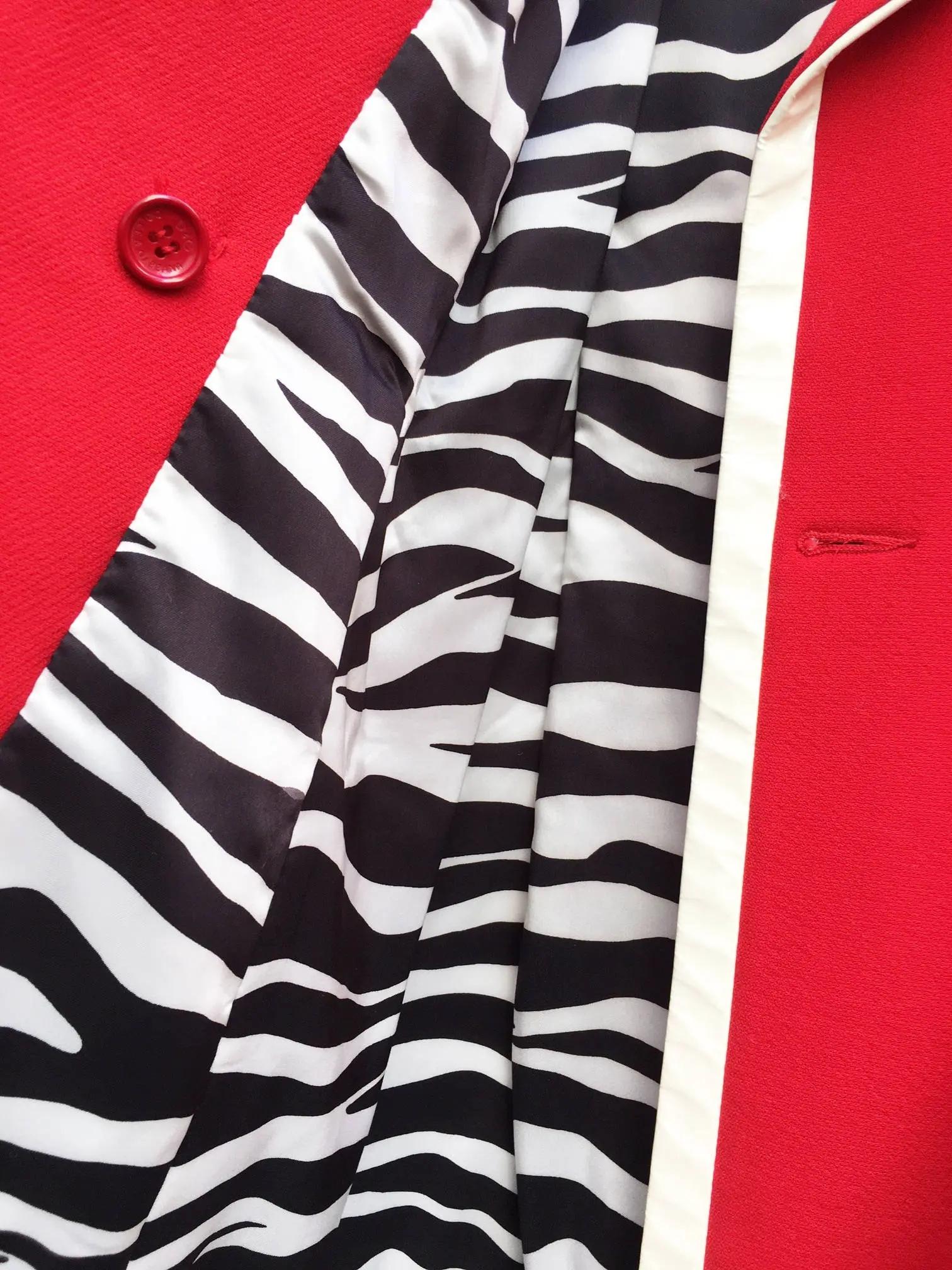 1990s Dolce & Gabbana Runway Red Retro Coat