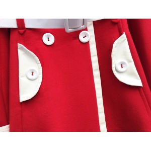 1990s Dolce & Gabbana Runway Red Retro Coat