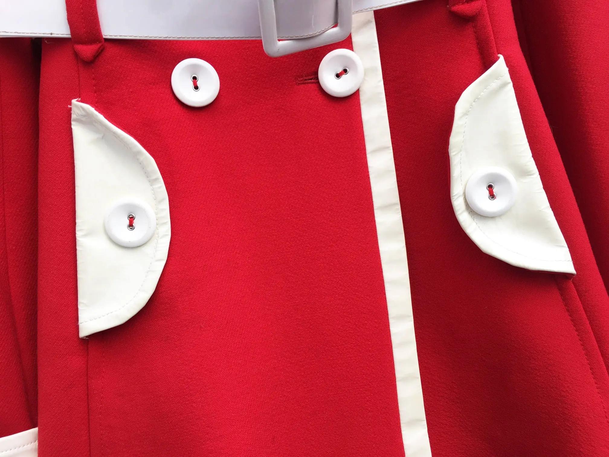 1990s Dolce & Gabbana Runway Red Retro Coat