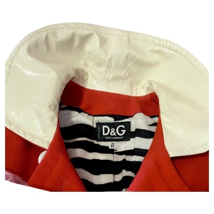 1990s Dolce & Gabbana Runway Red Retro Coat