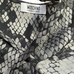 1990s Moschino Cheap and Chic Animal Print Chiffon Silk Mini Dress