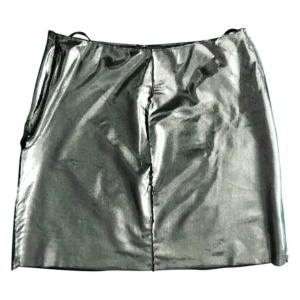 1990s Moschino Silver Metallic High Waist Skirt