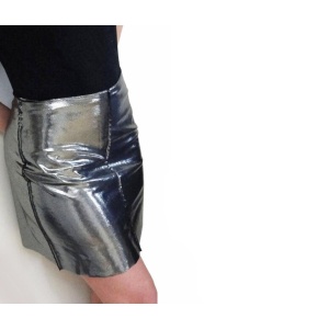 1990s Moschino Silver Metallic High Waist Skirt