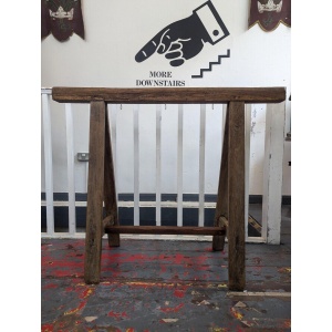 19th Century Solid Oak French Trestle/Hall Stand. Antique/Vintage/Entryway