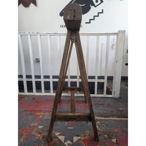 19th Century Solid Oak French Trestle/Hall Stand. Antique/Vintage/Entryway