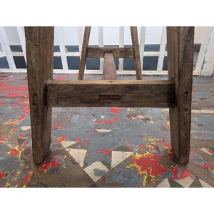 19th Century Solid Oak French Trestle/Hall Stand. Antique/Vintage/Entryway