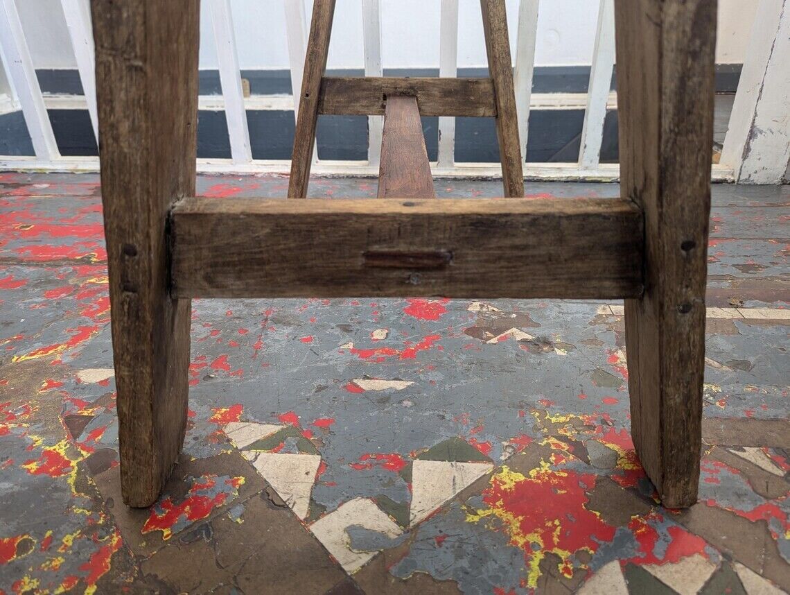 19th Century Solid Oak French Trestle/Hall Stand. Antique/Vintage/Entryway