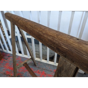 19th Century Solid Oak French Trestle/Hall Stand. Antique/Vintage/Entryway