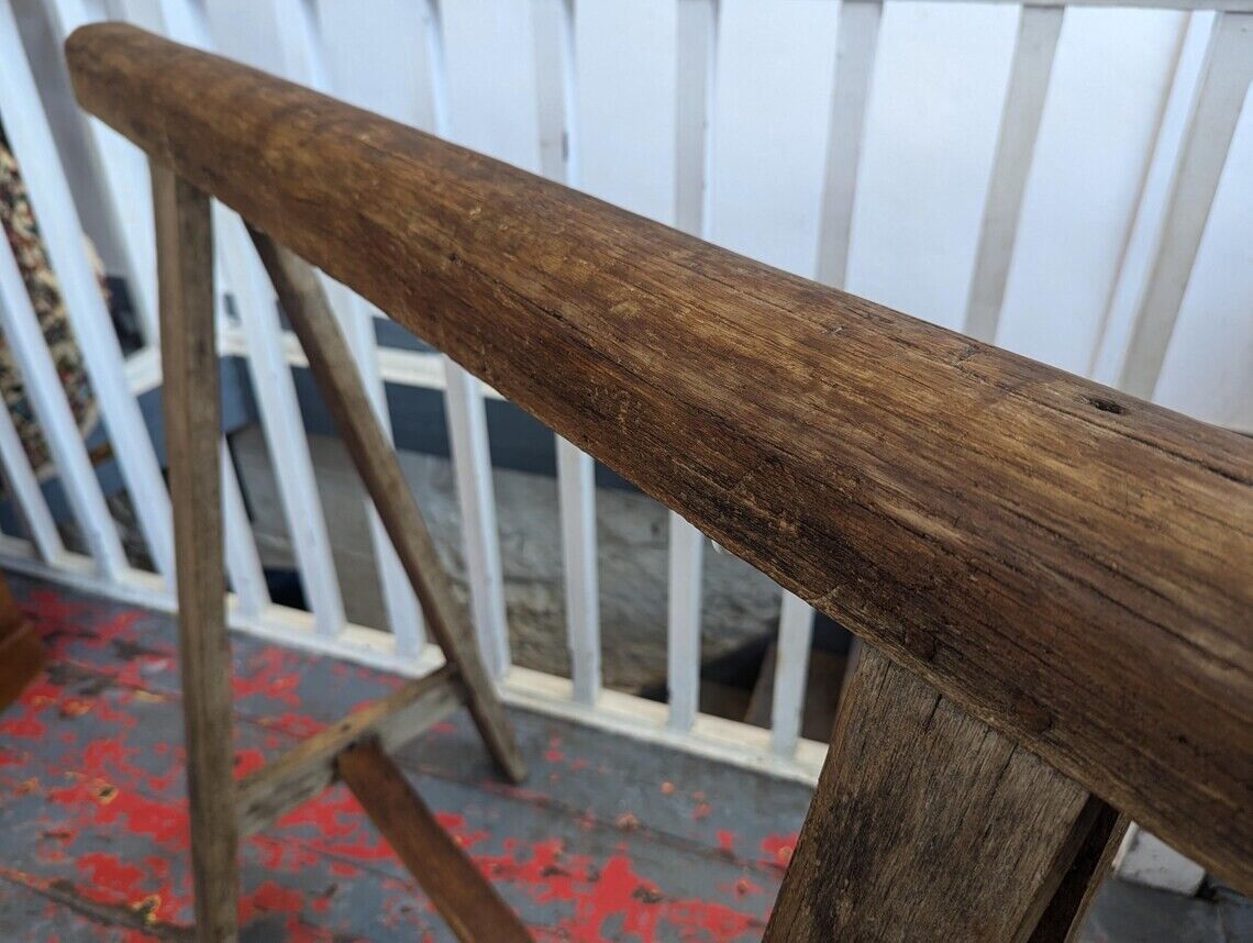 19th Century Solid Oak French Trestle/Hall Stand. Antique/Vintage/Entryway