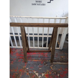 19th Century Solid Oak French Trestle/Hall Stand. Antique/Vintage/Entryway