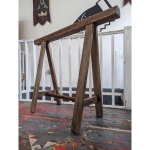 19th Century Solid Oak French Trestle/Hall Stand. Antique/Vintage/Entryway