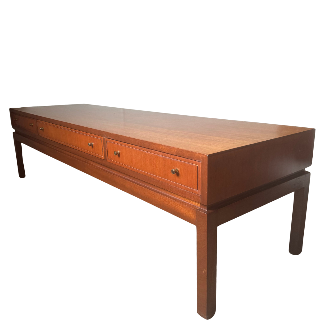 Mid Century 1960s Greaves & Thomas Low Console Coffee Table