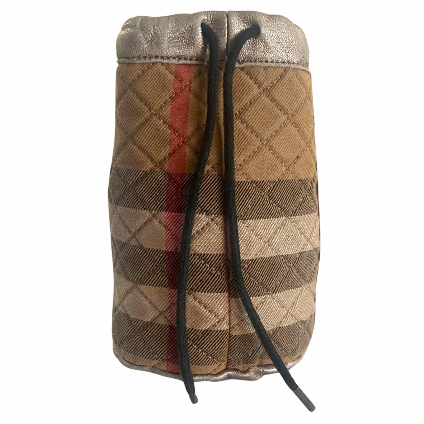 2000s Burberry Nova Check Cloth Quilt Pouch