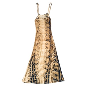 2000s Just Cavalli Snake Print Dress
