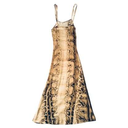 2000s Just Cavalli Snake Print Dress