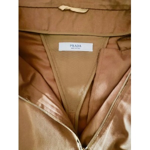 2000s Prada Brown Tobacco Cotton Cropped Jacket