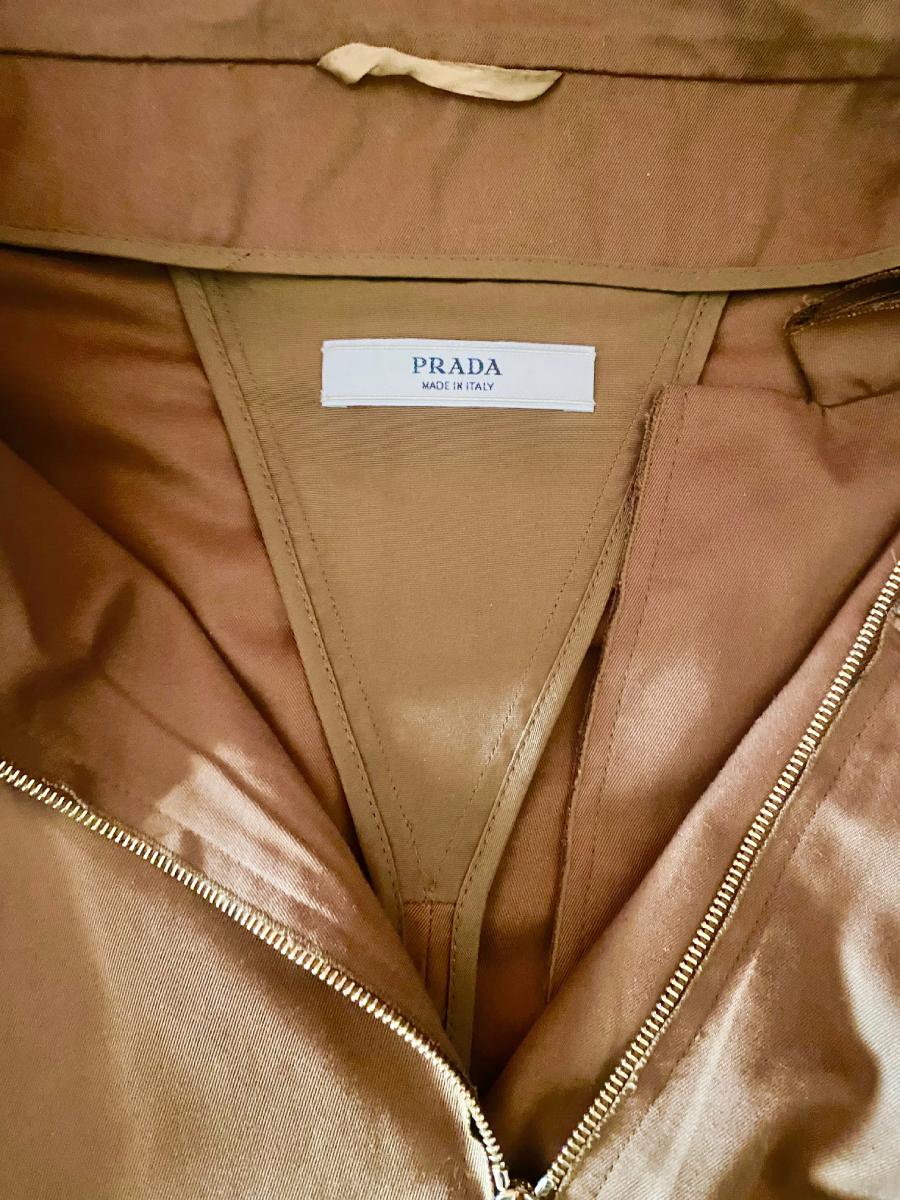 2000s Prada Brown Tobacco Cotton Cropped Jacket
