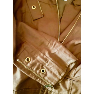2000s Prada Brown Tobacco Cotton Cropped Jacket
