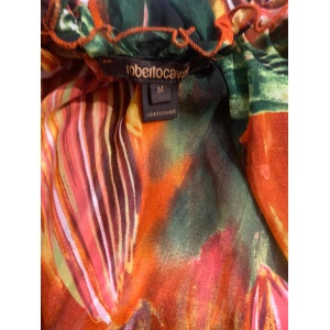 2000s Roberto Cavalli Chiffon Puffy Sleeve Top Size 42