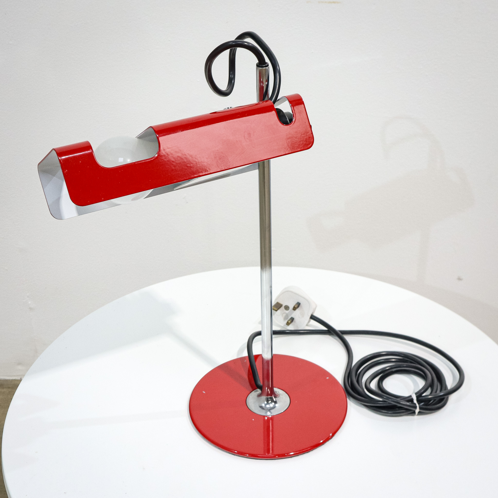 Joe Colombo Spider Table Lamp in Red