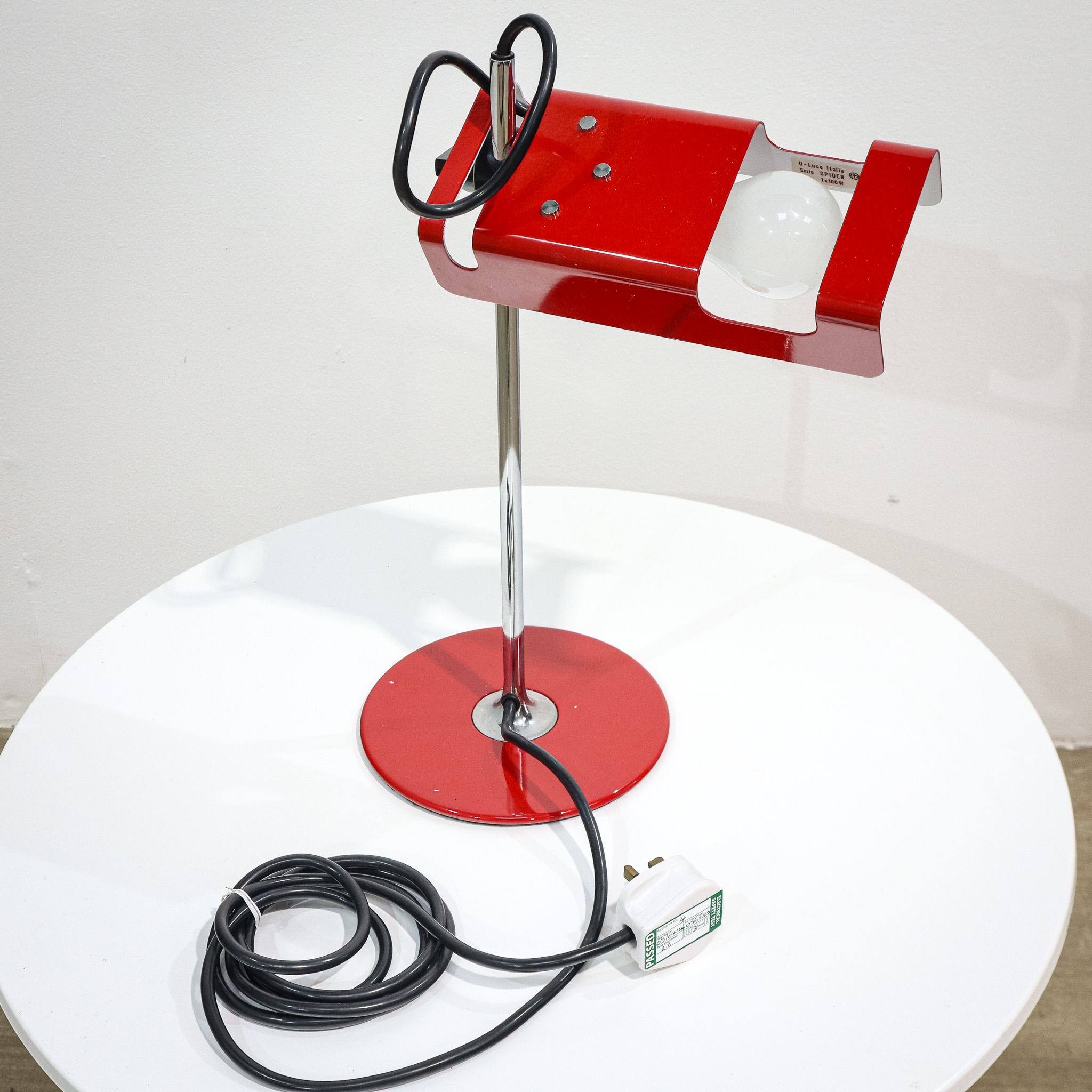 Joe Colombo Spider Table Lamp in Red