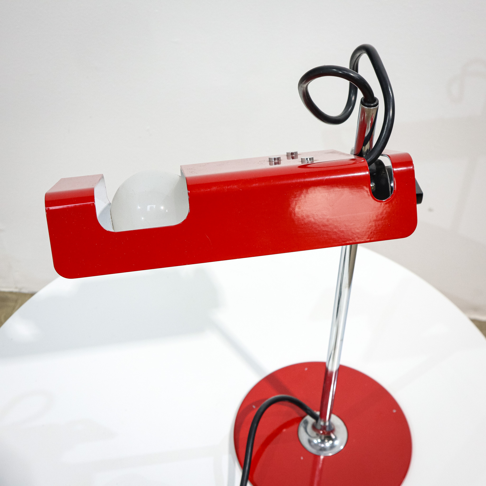 Joe Colombo Spider Table Lamp in Red