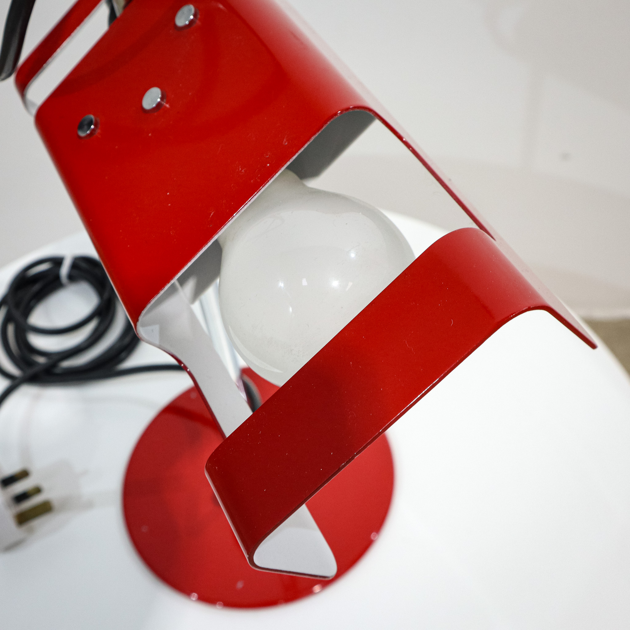 Joe Colombo Spider Table Lamp in Red