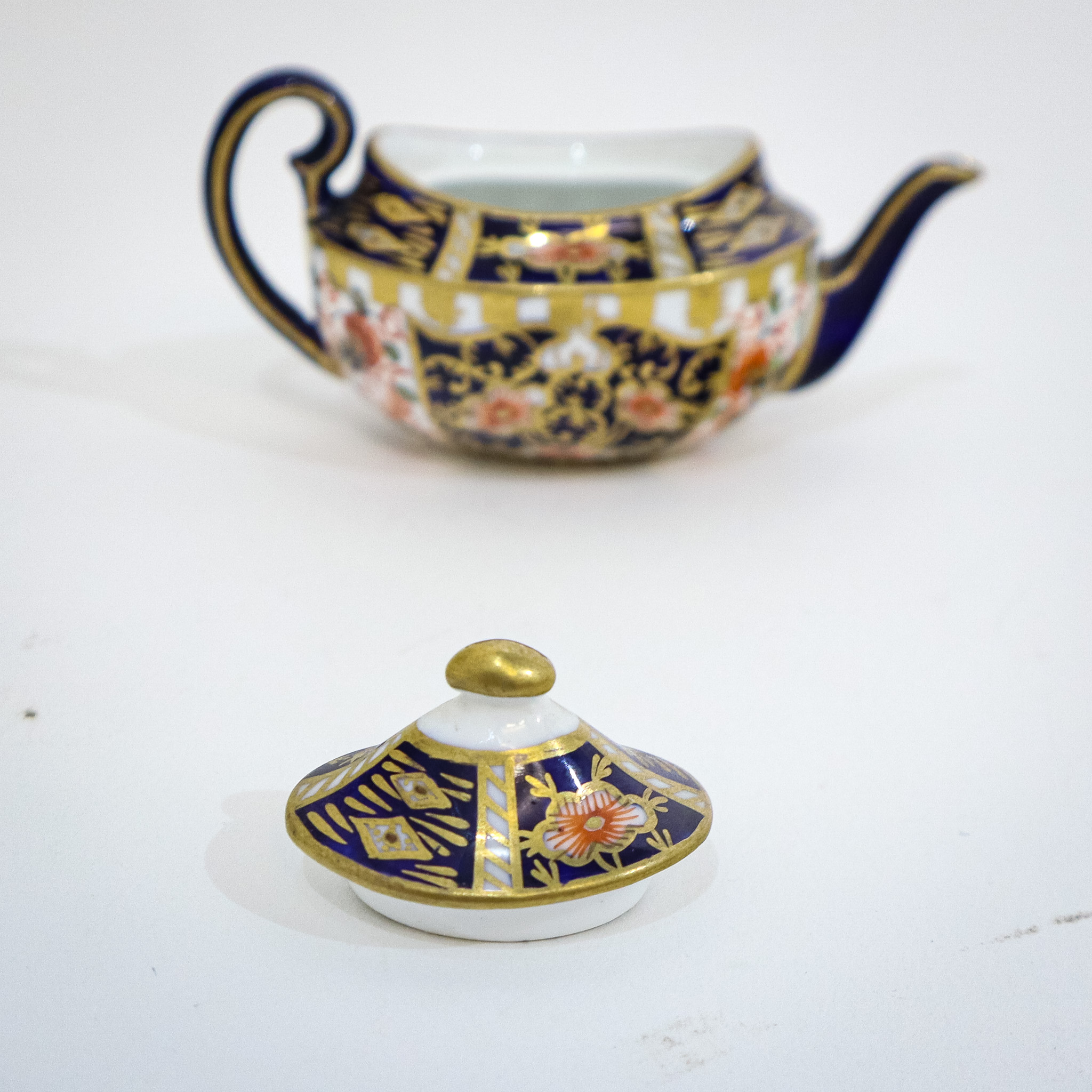 Miniature Royal Crown Derby Teapot