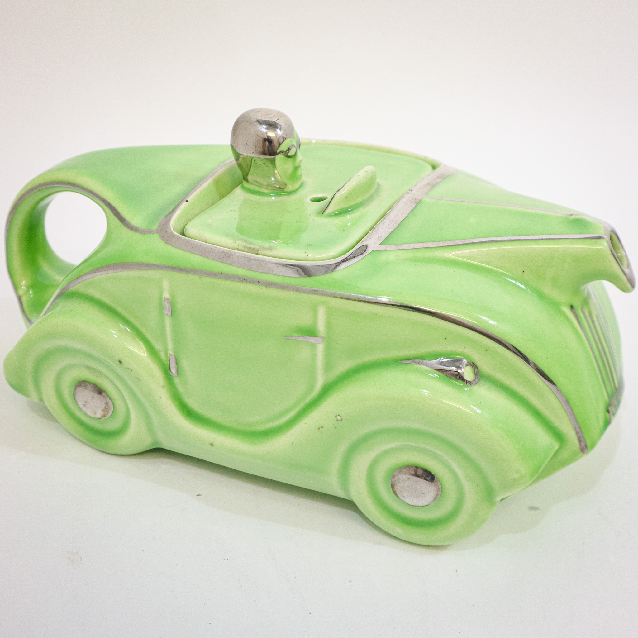 Green Sadlers Teapot