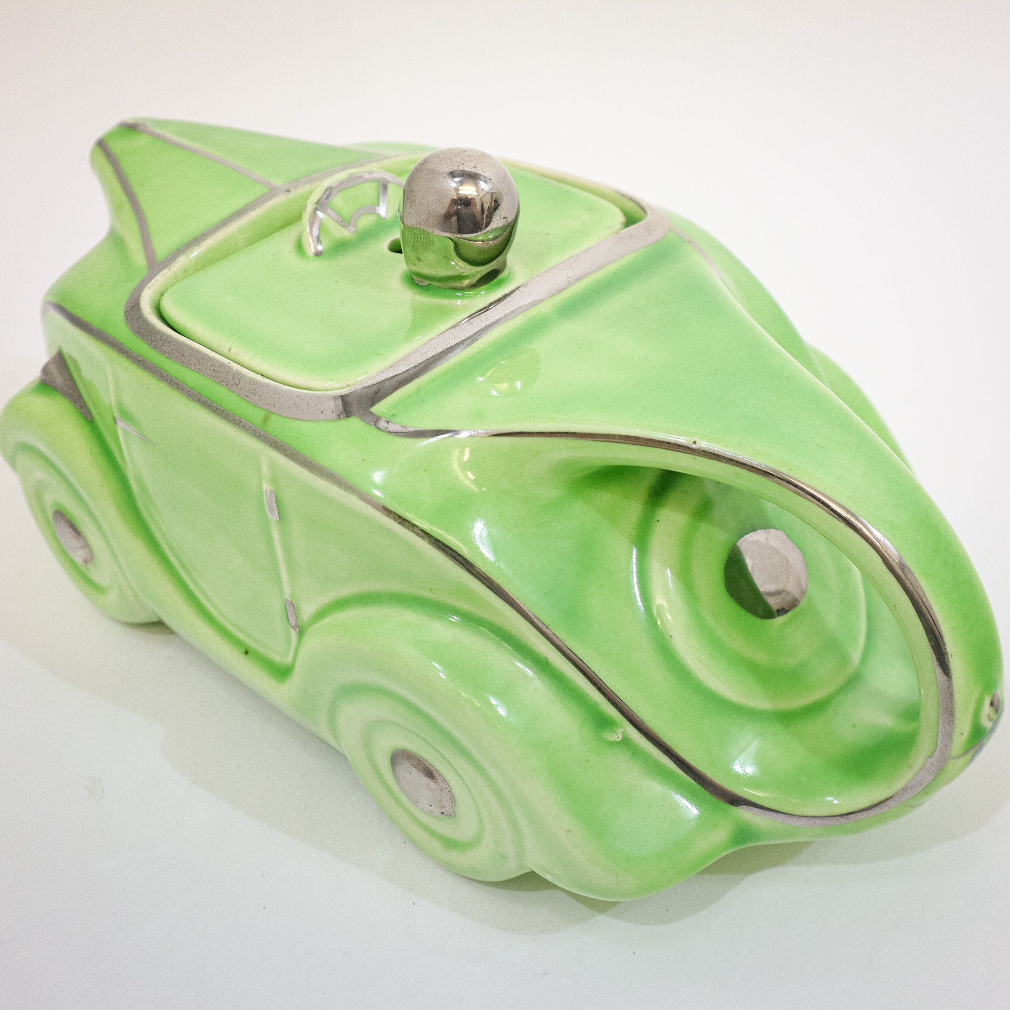 Green Sadlers Teapot